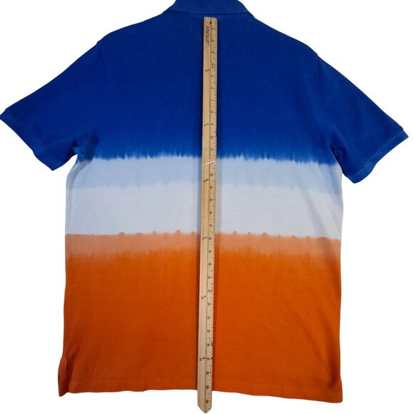 Polo Ralph Lauren Orange White Blue Classic-Fit Tie-Dye Polo Shirt Large L - Picture 9 of 10